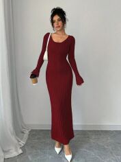 Акція на Сукня осіння жіноча SHEIN GD-00206996 S Бордова від Rozetka