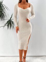 Акція на Сукня осіння жіноча SHEIN GD-00218777 One Size Кремова від Rozetka
