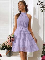 Акція на Плаття вечірнє міді літнє жіноче SHEIN GD-00202124 XS Фіолетове від Rozetka