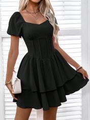 Акція на Плаття коротке літнє жіноче SHEIN GD-00202297 M Чорне від Rozetka