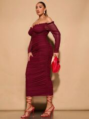 Акція на Сукня осіння жіноча SHEIN GD-00219227 3XL Червона від Rozetka