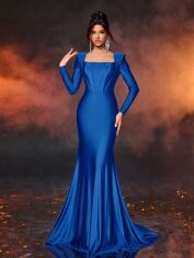 Акція на Сукня осіння жіноча SHEIN GD-00222104 M Синя від Rozetka