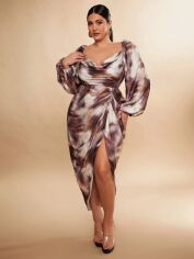 Акція на Сукня осіння жіноча SHEIN GD-00213199 3XL Кремова від Rozetka