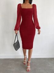 Акція на Сукня осіння жіноча SHEIN GD-00216911 M Червона від Rozetka