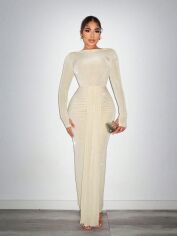 Акція на Сукня осіння жіноча SHEIN GD-00223288 M Кремова від Rozetka