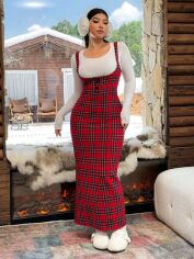 Акція на Сукня осіння жіноча SHEIN GD-00227963 1XL Червона від Rozetka