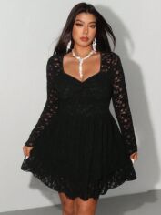 Акція на Сукня осіння жіноча SHEIN GD-00227150 2XL Чорна від Rozetka