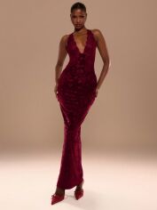 Акція на Сукня жіноча SHEIN GD-00217826 XS Бордова від Rozetka
