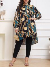 Акція на Плаття міді літнє жіноче SHEIN GD-00226379 2XL Різнокольорове від Rozetka