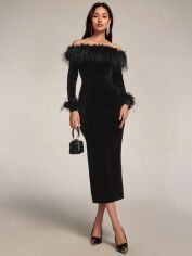 Акція на Сукня осіння жіноча SHEIN GD-00225608 L Чорна від Rozetka