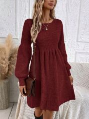 Акція на Сукня осіння жіноча SHEIN GD-00206643 3XL Бордова від Rozetka