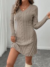Акція на Сукня осіння жіноча SHEIN GD-00207053 XL Хакі від Rozetka
