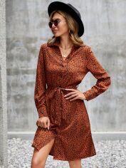 Акція на Сукня осіння жіноча SHEIN GD-00201798 M Рожево-коричнева від Rozetka