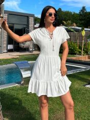 Акція на Плаття коротке літнє жіноче SHEIN GD-00214593 L Біле від Rozetka