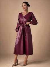 Акція на Сукня осіння жіноча SHEIN GD-00203602 L Бордова від Rozetka