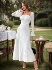 Акція на Сукня осіння жіноча SHEIN GD-00223447 M Біла від Rozetka