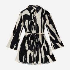 Акція на Плаття-сорочка коротке осіннє жіноче SHEIN GD-00202208 XS Чорне від Rozetka