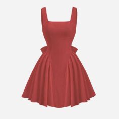 Акція на Плаття вечірнє коротке літнє жіноче SHEIN GD-00205381 M Червоне від Rozetka