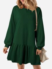 Акція на Плаття коротке осіннє жіноче SHEIN GD-00217245 L Зелене від Rozetka