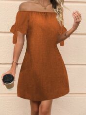 Акція на Плаття коротке літнє жіноче SHEIN GD-00206865 XL Помаранчеве від Rozetka