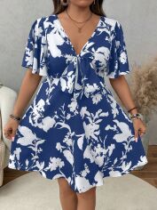 Акція на Сукня літня жіноча Shein GD-00226725 0XL Темно-синя від Rozetka