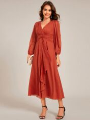 Акція на Сукня осіння жіноча SHEIN GD-00208299 2XL Помаранчева від Rozetka