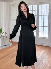 Акція на Сукня осіння жіноча SHEIN GD-00201094 L Чорна від Rozetka