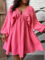 Акція на Сукня осіння жіноча SHEIN GD-00208779 2XL Фуксія від Rozetka
