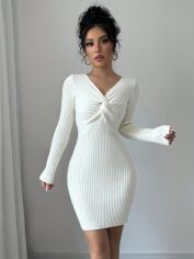 Акція на Сукня осіння жіноча SHEIN GD-00213667 XL Бежева від Rozetka