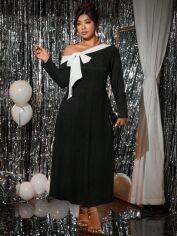 Акція на Сукня літня жіноча Shein GD-00226500 1XL Чорна від Rozetka