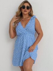 Акція на Сукня літня жіноча Shein GD-00227230 3XL Блакитна від Rozetka