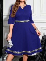 Акція на Сукня літня жіноча Shein GD-00227039 4XL Синя від Rozetka