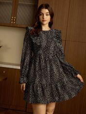 Акція на Сукня осіння жіноча SHEIN GD-00207477 1XL Чорна від Rozetka