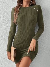 Акція на Сукня осіння жіноча SHEIN GD-00214381 L Зелена від Rozetka