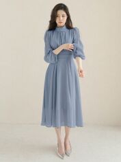 Акція на Сукня осіння жіноча SHEIN GD-00204462 XL Сіро-блакитна від Rozetka