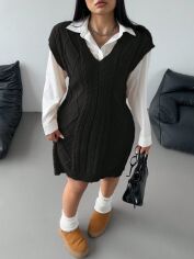 Акція на Сукня осіння жіноча SHEIN GD-00205204 1XL Чорна від Rozetka