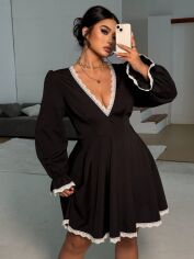 Акція на Сукня осіння жіноча SHEIN GD-00202747 3XL Чорна від Rozetka
