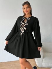 Акція на Сукня осіння жіноча SHEIN GD-00204775 1XL Чорна від Rozetka