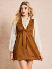 Акція на Сукня літня жіноча SHEIN GD-00219565 L Коричнева від Rozetka