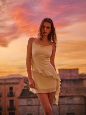 Акція на Сукня літня жіноча SHEIN GD-00223173 S Кремова від Rozetka