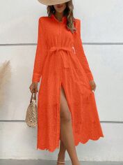 Акція на Сукня осіння жіноча SHEIN GD-00207843 S Помаранчева від Rozetka