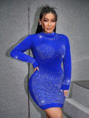 Акція на Сукня літня жіноча Shein GD-00226975 S Синя від Rozetka