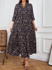 Акція на Сукня жіноча SHEIN GD-00202670 3XL Темно-синя від Rozetka