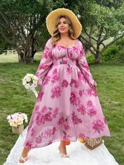 Акція на Сукня жіноча SHEIN GD-00204391 4XL Рожева від Rozetka