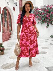 Акція на Сукня жіноча SHEIN GD-00204828 3XL Червона від Rozetka