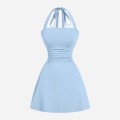 Акція на Сукня літня жіноча SHEIN GD-00219573 XS Блакитна від Rozetka