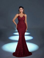 Акція на Сукня літня жіноча Shein GD-00226622 XS Бордове від Rozetka
