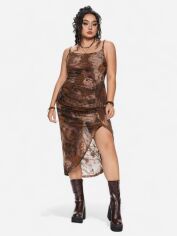 Акція на Сукня літня жіноча Shein GD-00226906 3XL Коричнева від Rozetka