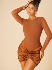 Акція на Сукня літня жіноча Shein GD-00213207 S Коричнева від Rozetka