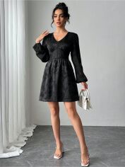 Акція на Плаття коротке осіннє жіноче SHEIN GD-00205184 M Чорне від Rozetka